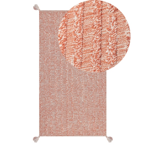 Dywan bawełniany 80 x 150 cm pomarańczowy MUGLA