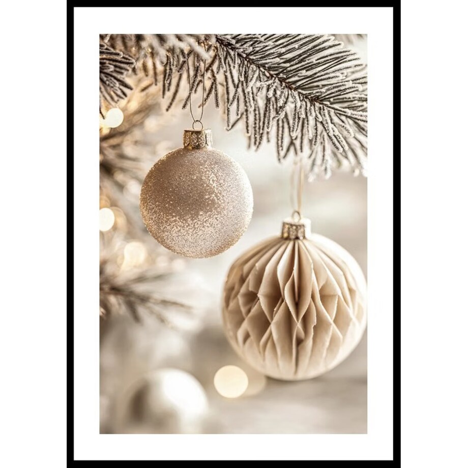 Poster Story, Plakat, Obraz - Eleganckie Bombki w Zbliżeniu, wymiary 50 x 70 cm