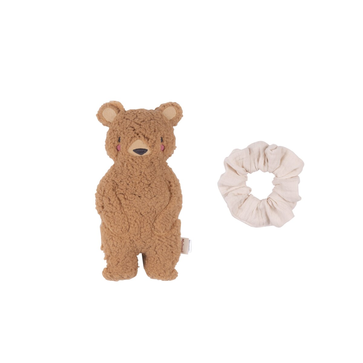 Przytulanka misiek z frotką camel