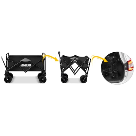 Wózek ogrodowy transportowy turystyczny plażowy składany 100L 90kg Humberg HM-512