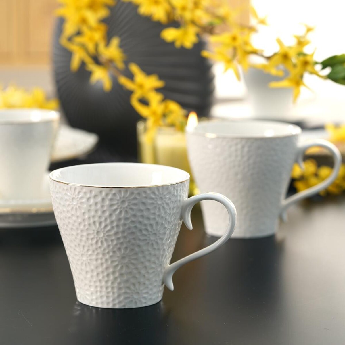 VILLA ITALIA Zestaw kubków porcelanowych 260 ml 6 sztuk LORETTA