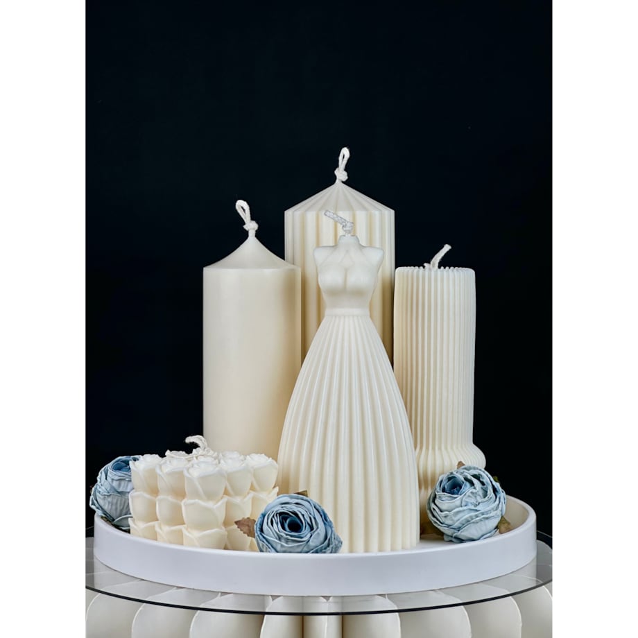 Zestaw świec sojowych ozodobnych Ivette