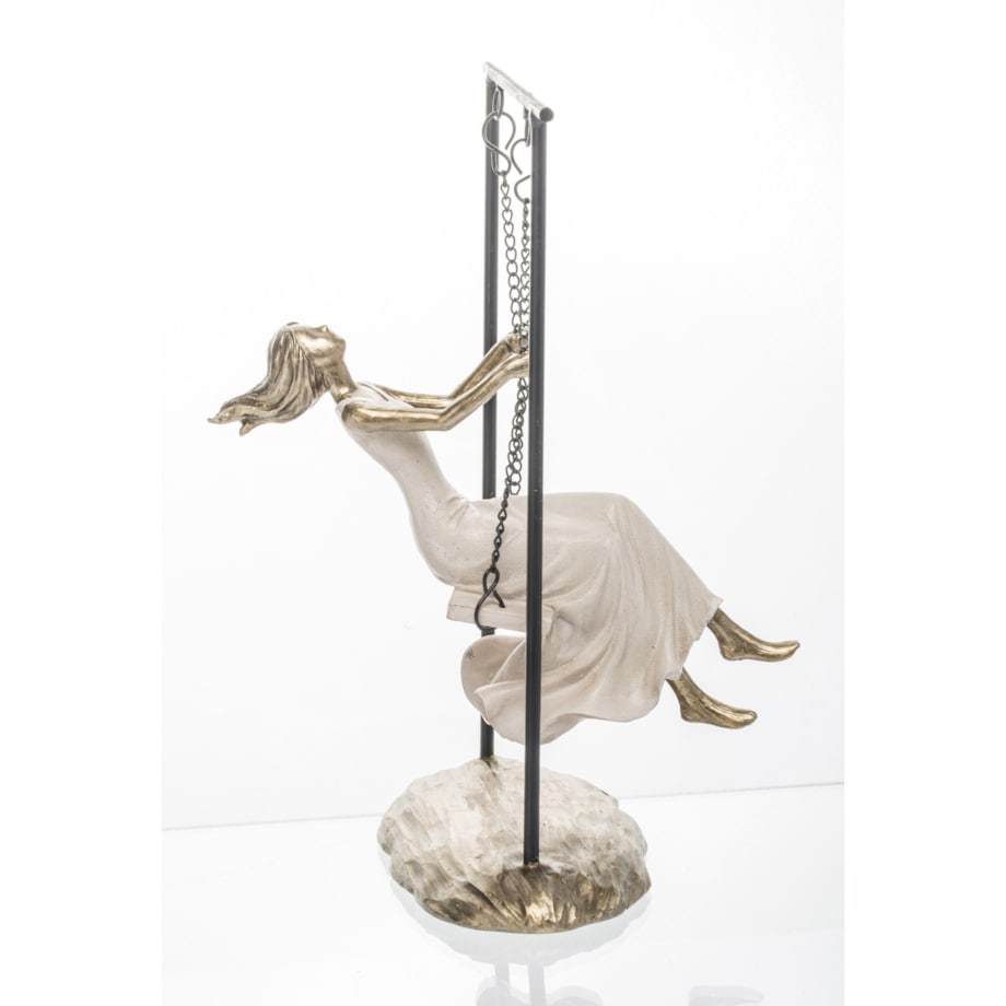 Dekoracja - Dziewczyna na huśtawce 25,5x15x20 cm SWING