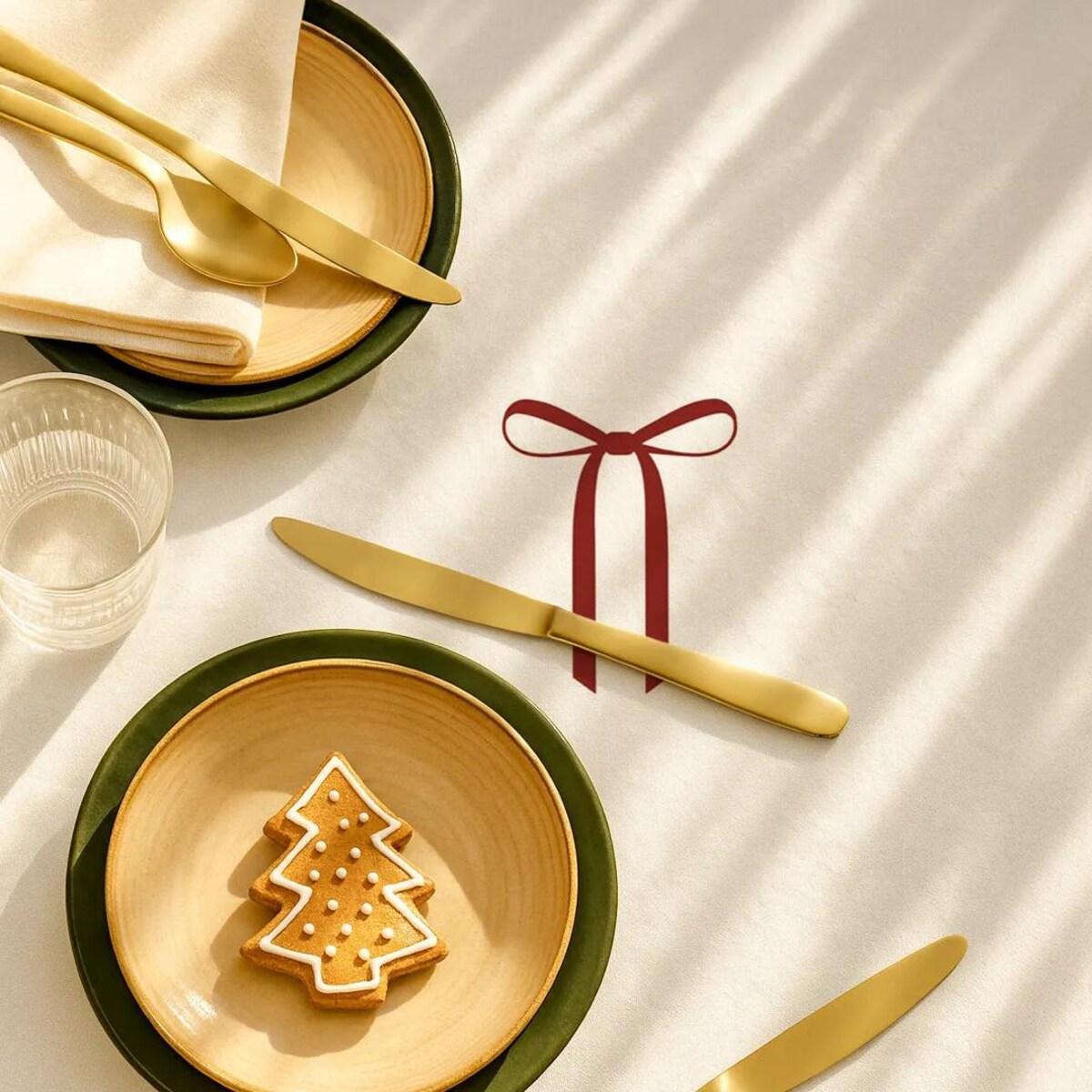 Obrus świąteczny - elegancka kokardka - 140x240