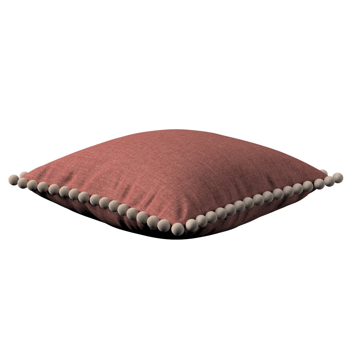 Poszewka Wera na poduszkę 45x45 brązowo-koniakowy szenil