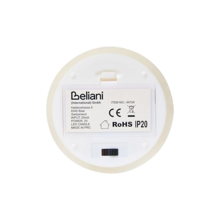 Zestaw 6 świec LED AMOREA 10/15 cm Złamana biel