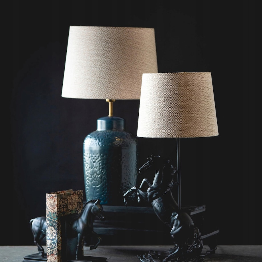 ABAŻUR NA ŻARÓWKĘ KLOSZ 26cm E27 E14 DO LAMPY STOJĄCEJ WISZĄCEJ SZARY BOHO