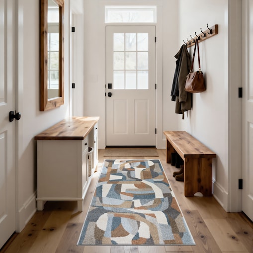 Dywan nowoczesny Lunera 80x150 cm Art Deco wielokolorowy