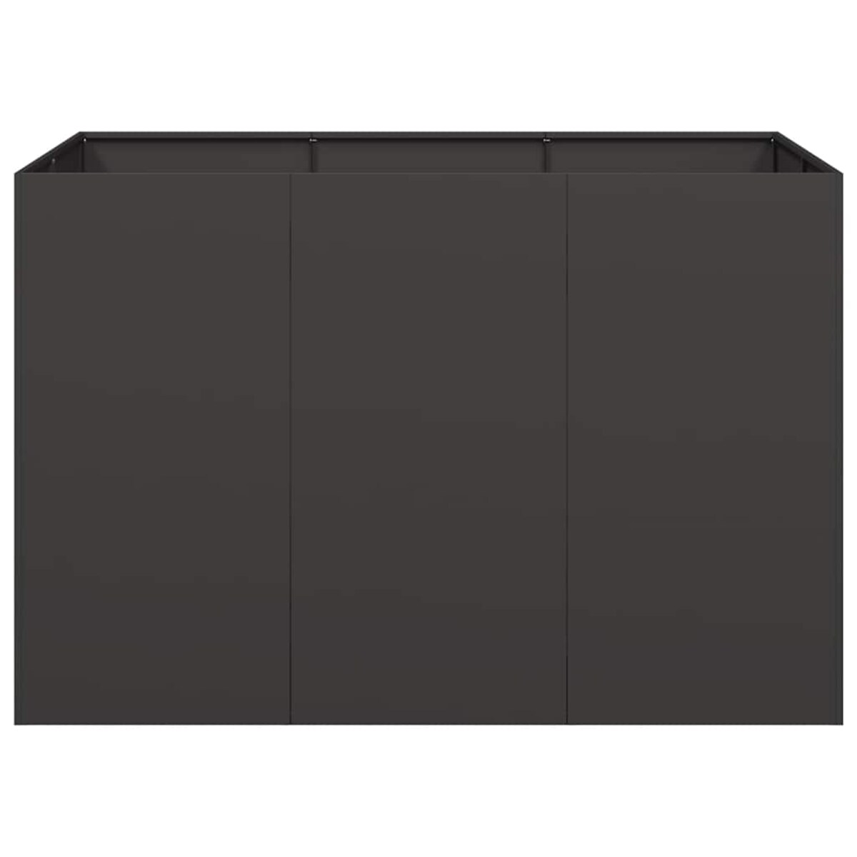 vidaXL Doniczka Czarna 120x80x80 cm Stalowa