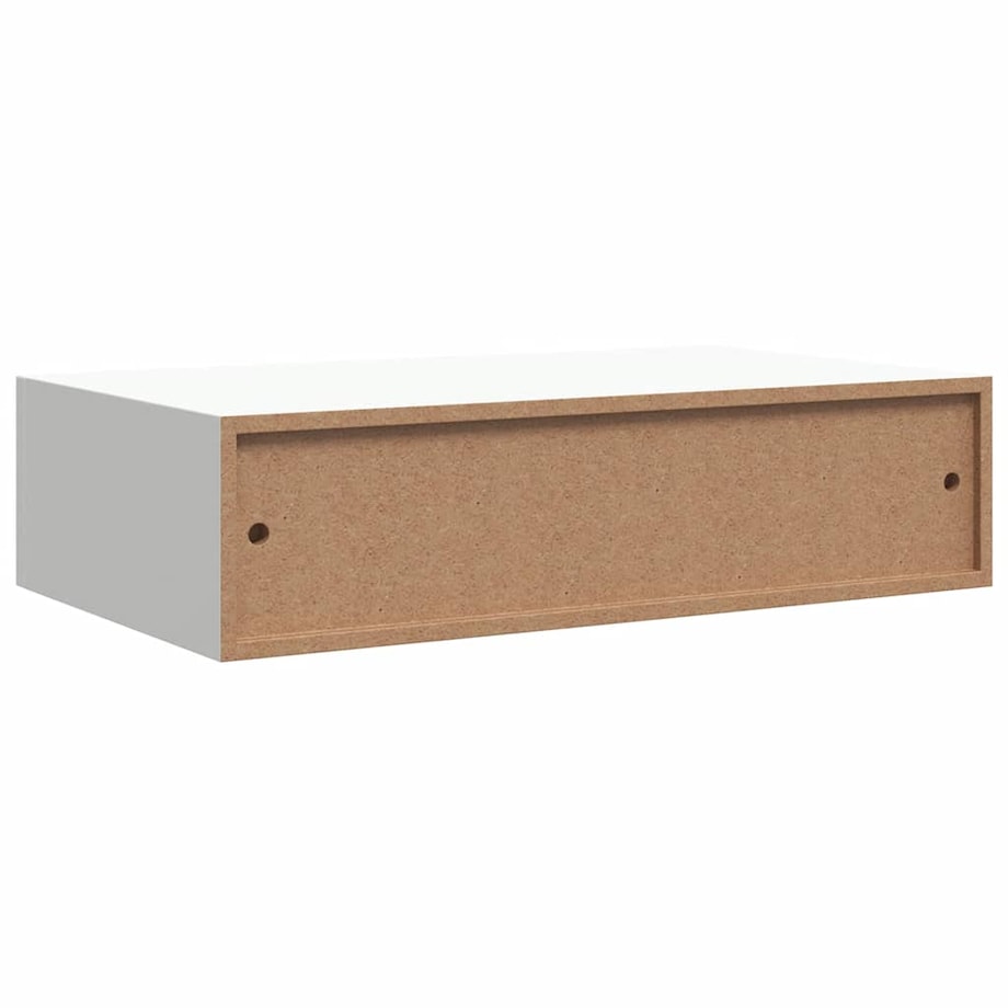vidaXL Półka ścienna z szufladą, biała, 40 x 23,5 x 10 cm, MDF