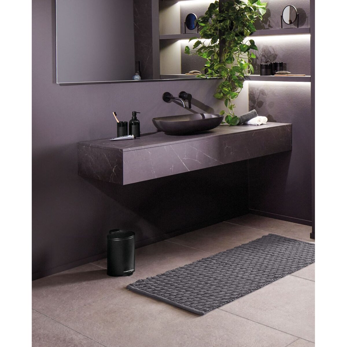 Kleine Wolke Deep Dozownik do mydła ceramika czarny mat i połysk