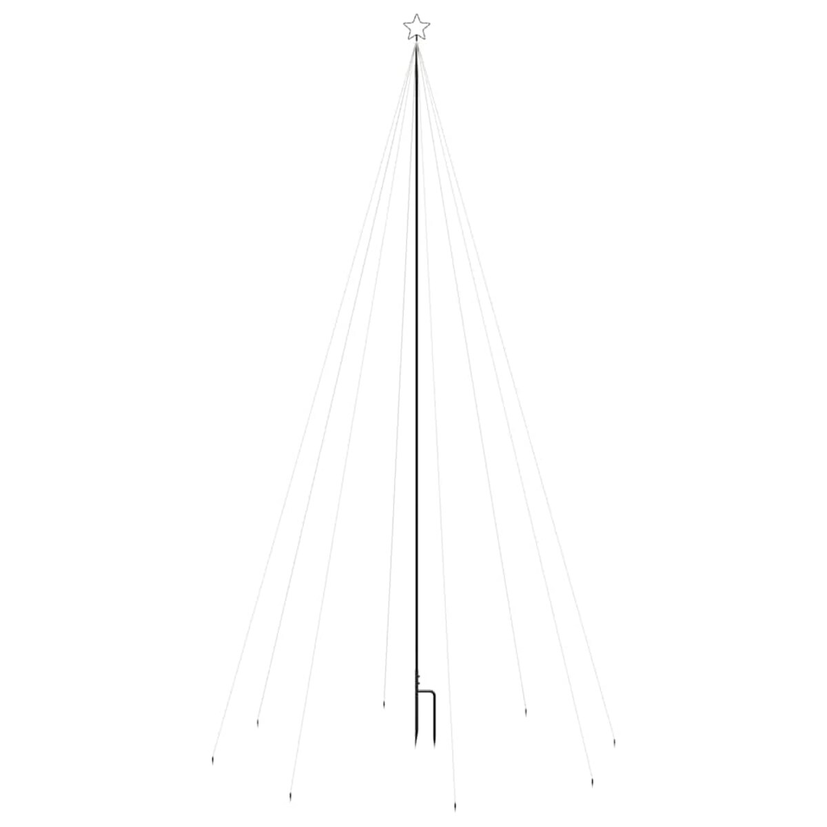 vidaXL Choinka LED do wewnątrz i na zewnątrz 800diod LED Zimna biel 5m