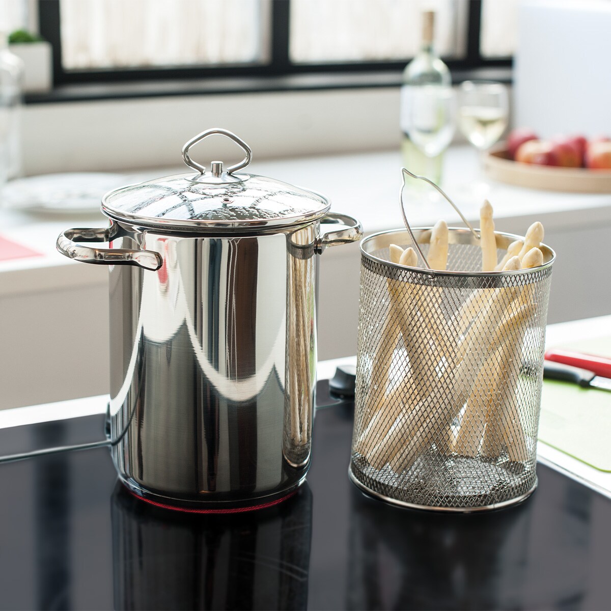 Garnek do szparagów z sitkiem / BEKA