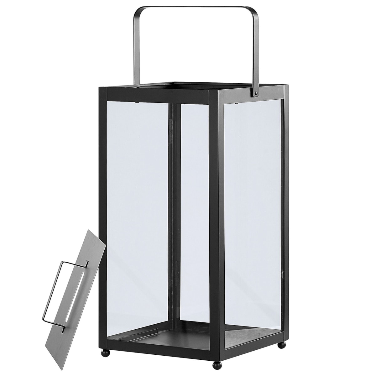 Lampion metalowy 41 cm czarny LEPAR