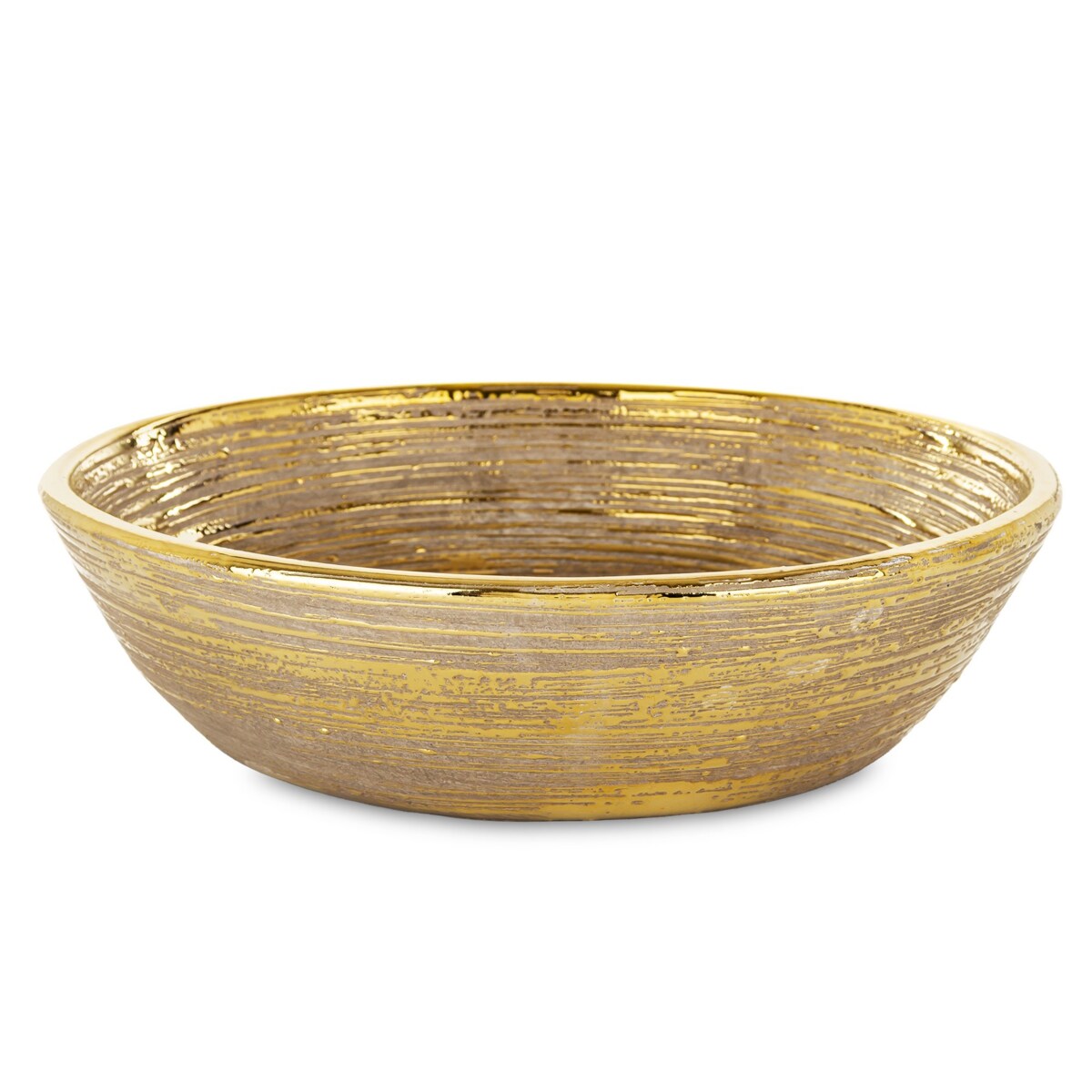 Misa dekoracyjna ceramiczna 7x35x35 cm SCUELA-2 złota small