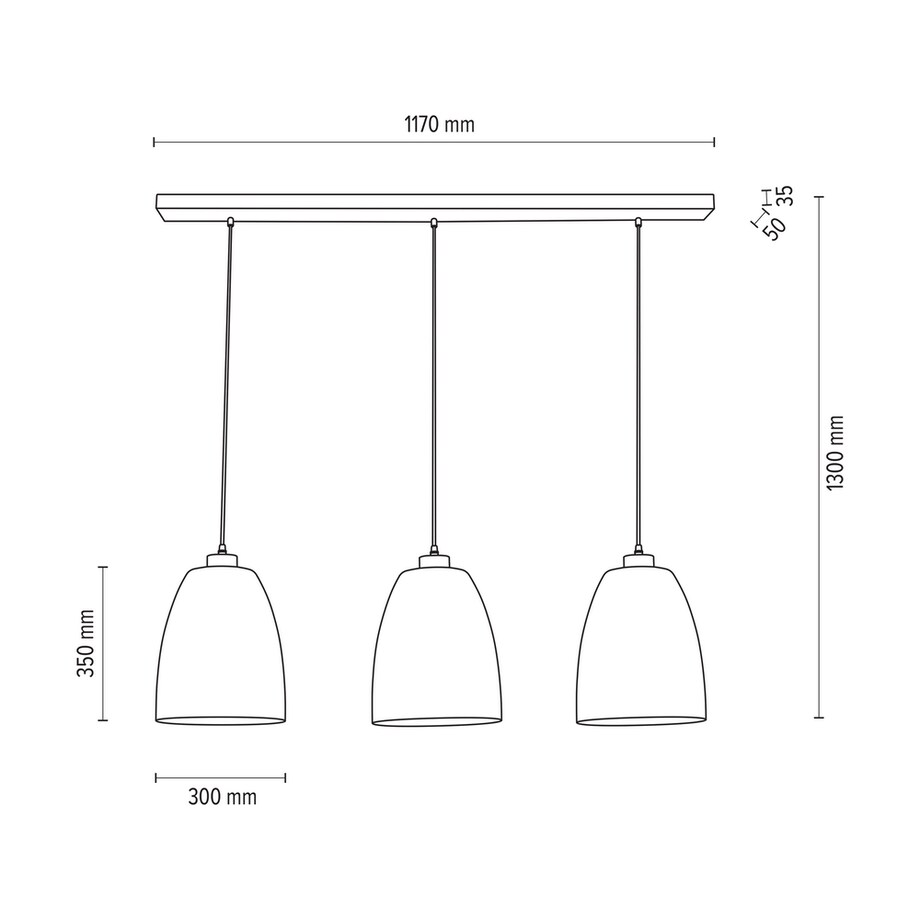 Lampa Wisząca BRITOP Lighting 3xE27 Max.60W Elegancka Czerń w Połączeniu ze Szkłem Dymionym, Polski Producent 1 szt.