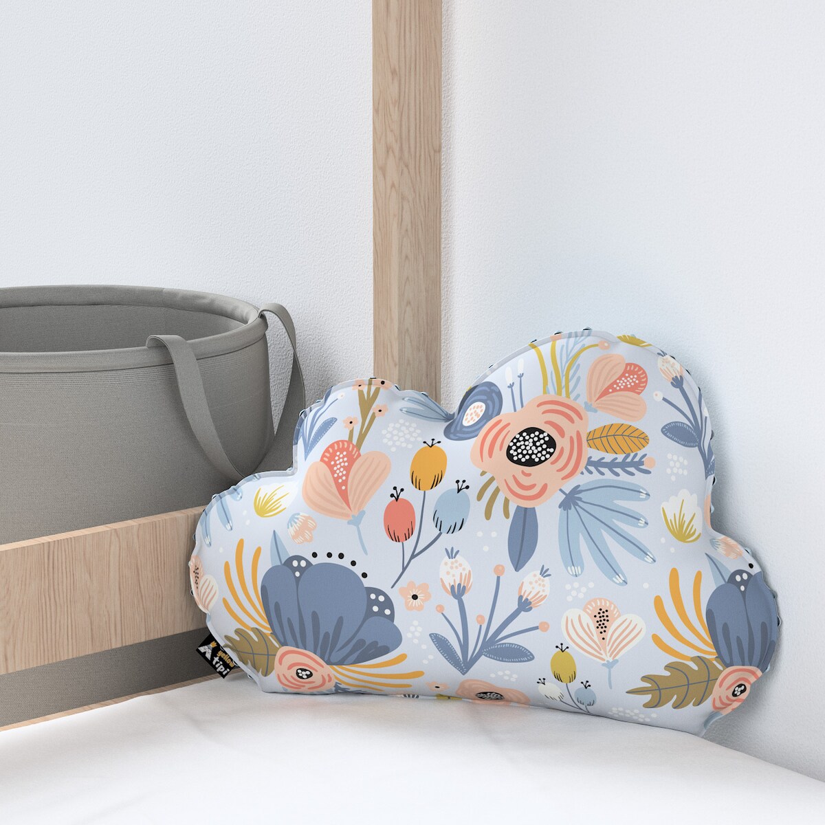 Poduszka Soft Cloud z minky, niebieski, 55x15x35cm, Magic Collection