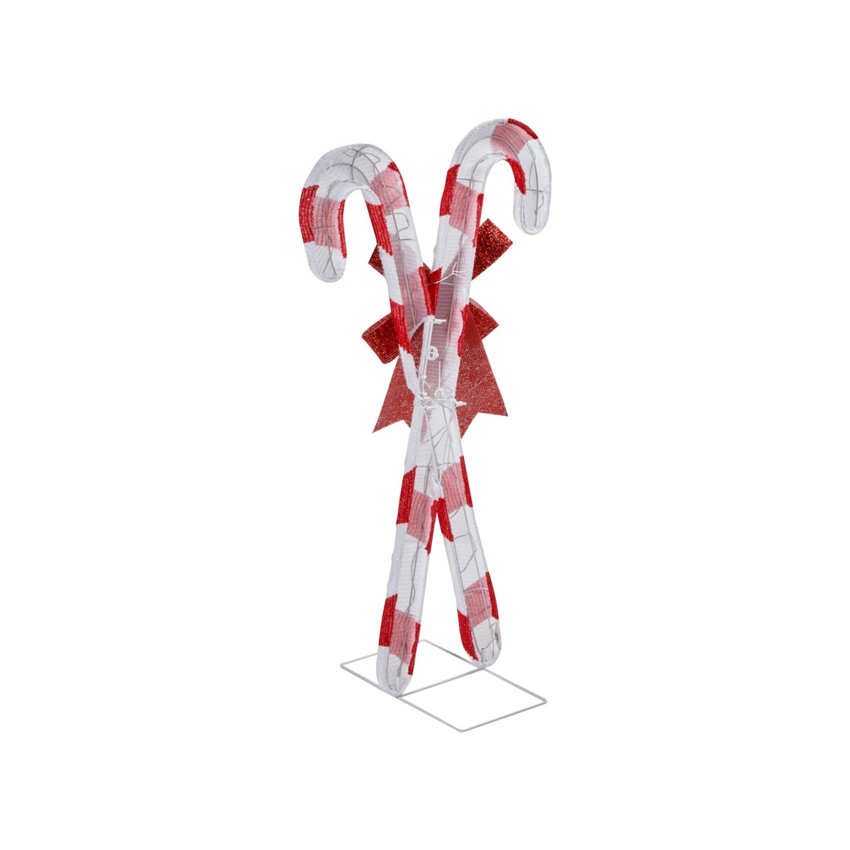 Dekoracja ogrodowa LED laski cukrowe 90 cm czerwony z białym OLASVIK