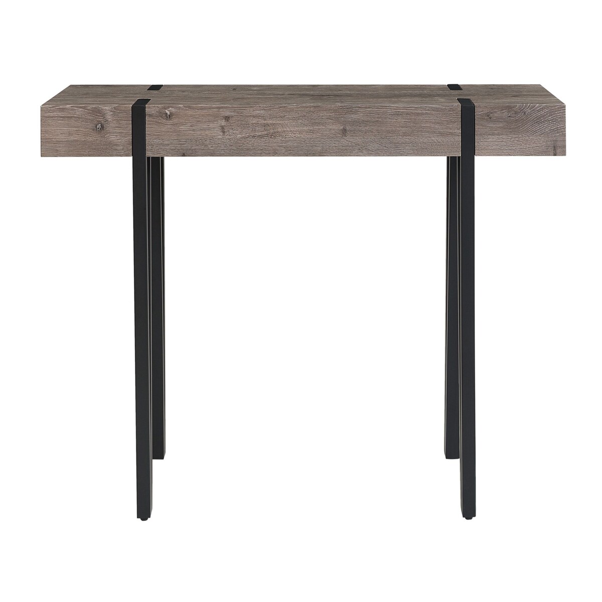 Konsola ciemne drewno z czarnym ADENA