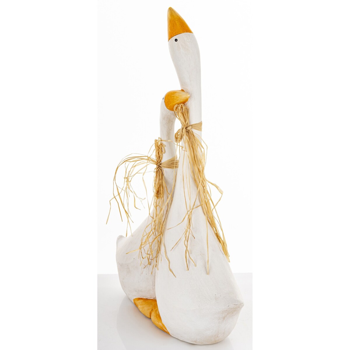 Dekoracja - para białych gąsek 50x34x13 cm ANSERO