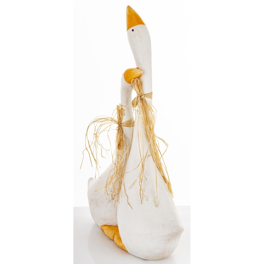 Dekoracja - para białych gąsek 50x34x13 cm ANSERO