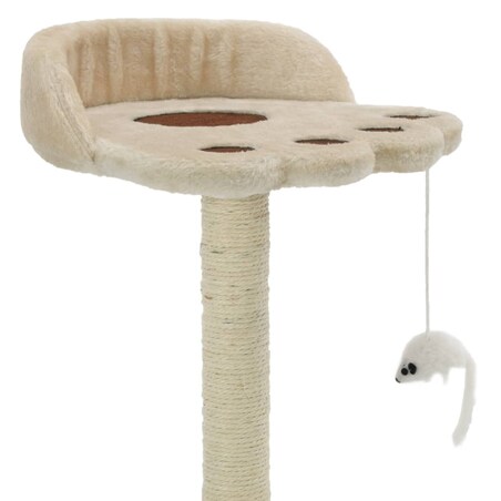 vidaXL Drapak dla kota z sizalowym słupkiem, 40 cm, beżowo-brązowy
