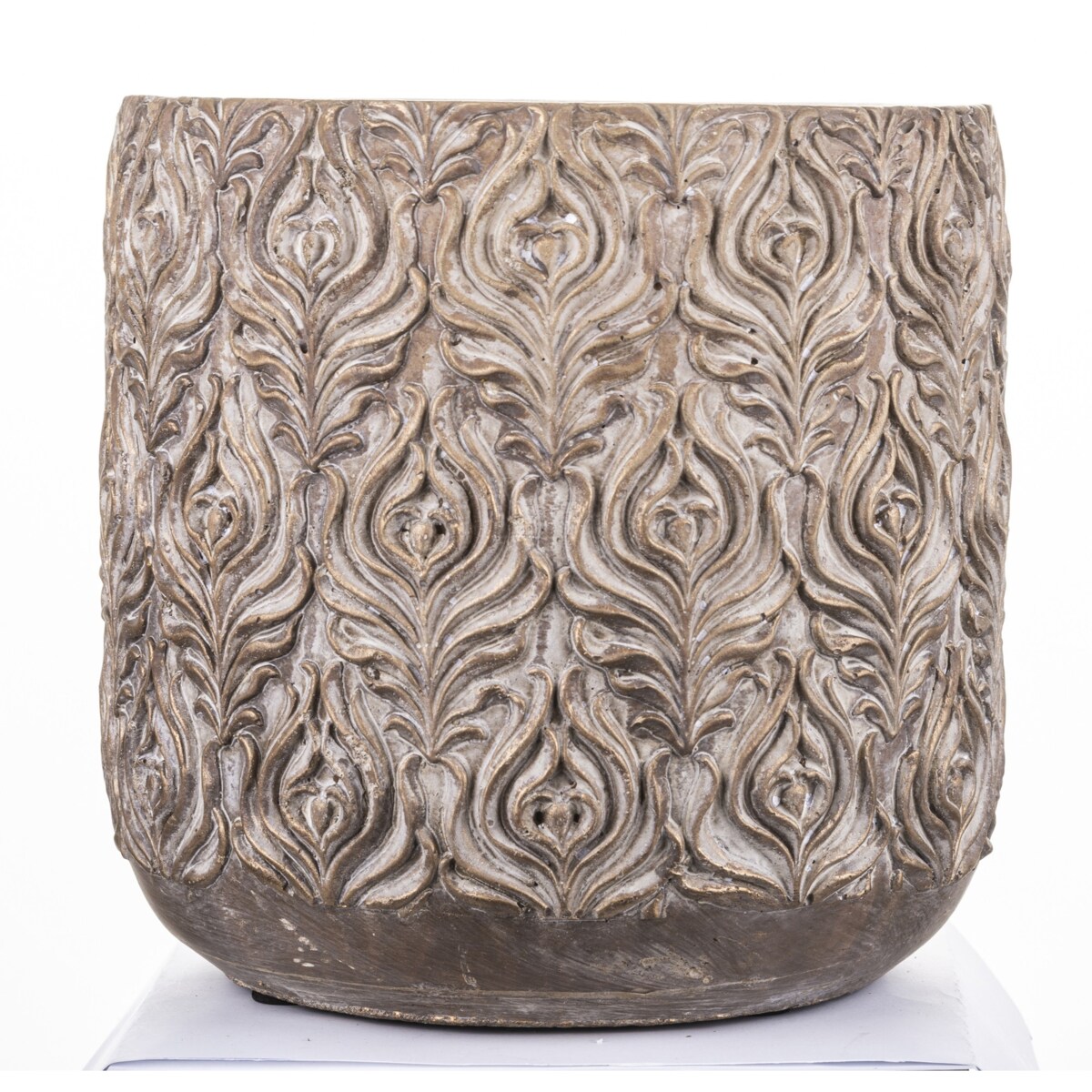 Osłonka cementowa 21x21x21 cm SIMENTA-2 złota