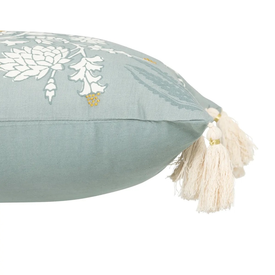 Poduszka dekoracyjna, haftowana seledynowo-zielona 58x38cm Wild