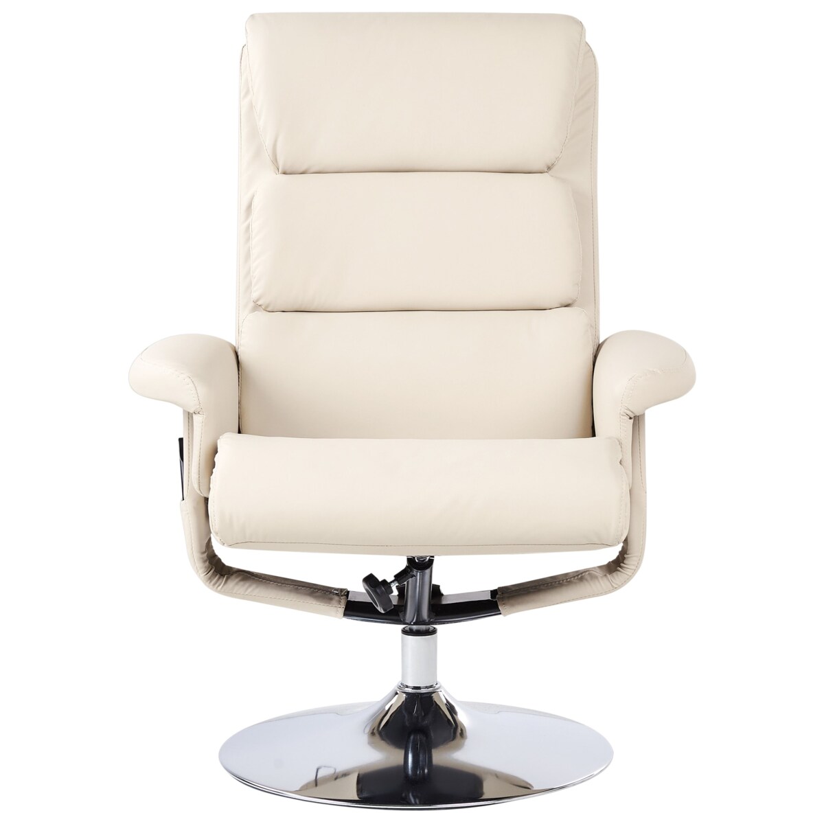 Rozkładany fotel LEGEND Z podnóżkiem Ekoskóra Jasnobeżowy