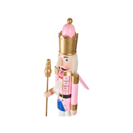 Figurka dekoracyjna TROSAAN Dziadek do orzechów 90 cm Różowy