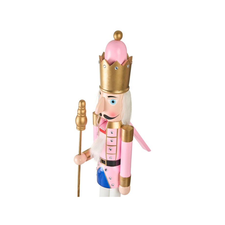 Figurka dekoracyjna TROSAAN Dziadek do orzechów 90 cm Różowy