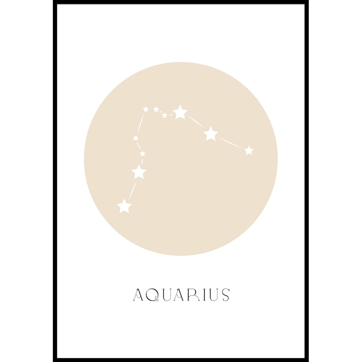 plakat znak zodiaku 2 wodnik 50x70 cm