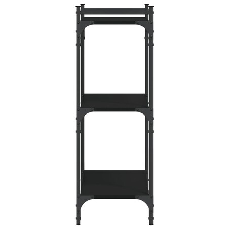 vidaXL 3-poziomowy regał na książki, czarny, 60x30x86 cm