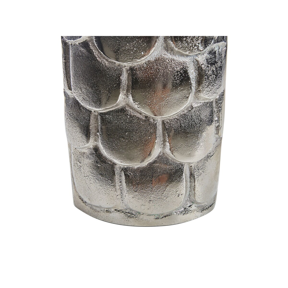 Wazon na kwiaty metalowy srebrny SUKHOTHAI