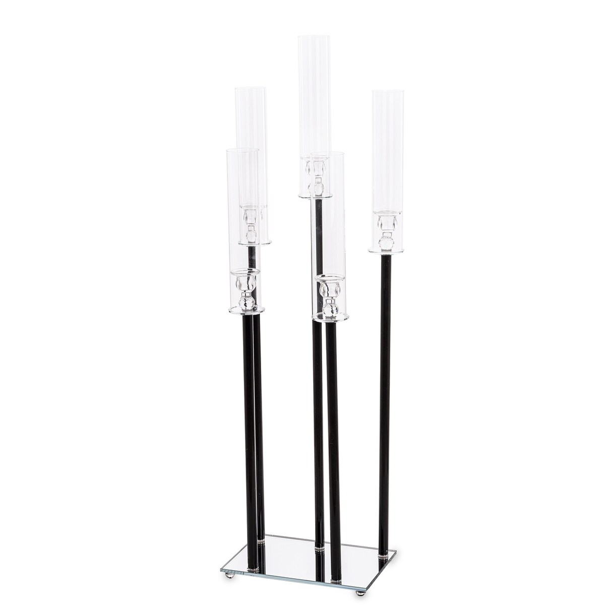 Świecznik ozdobny szklany na 5 świec 104x35x22 cm MULTISY