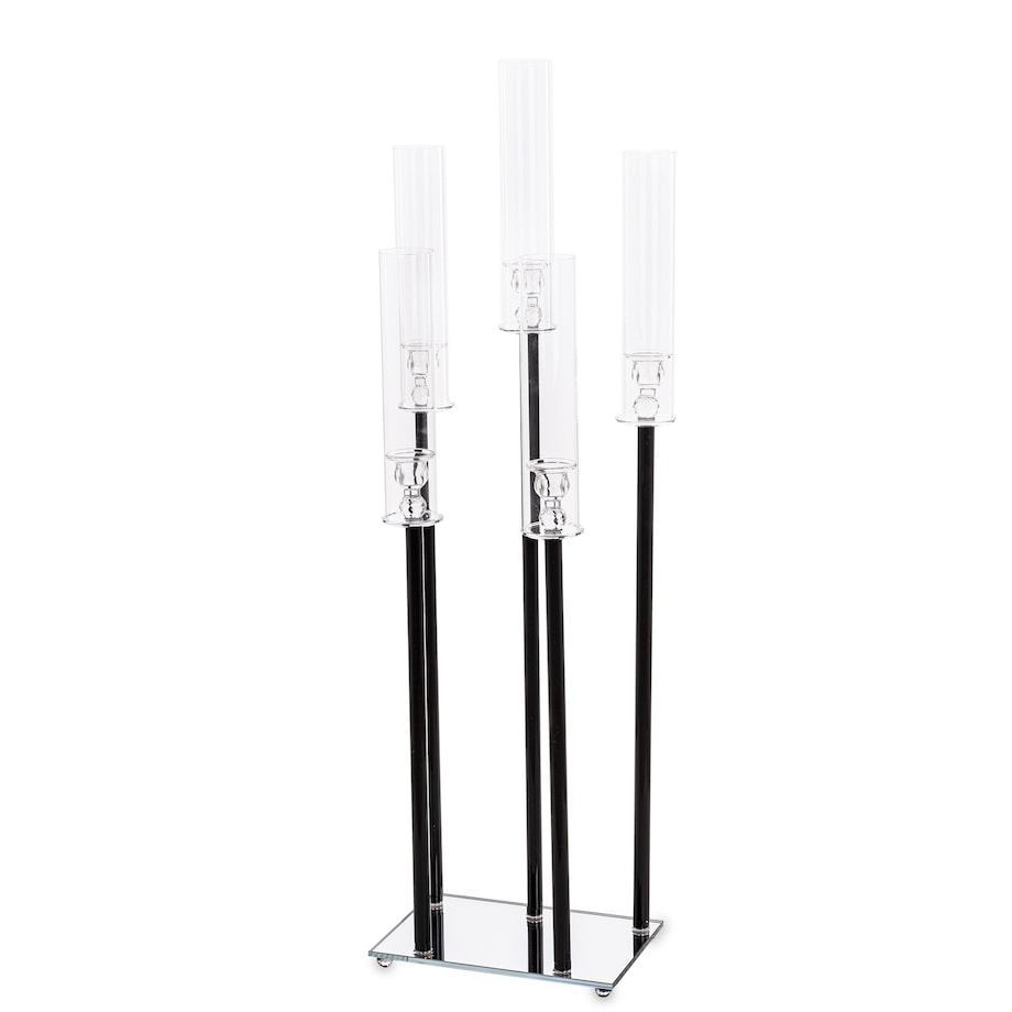 Świecznik ozdobny szklany na 5 świec 104x35x22 cm MULTISY