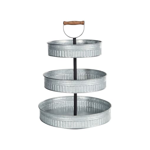 3-poziomowa patera na ciasto KOUIGN Srebrny