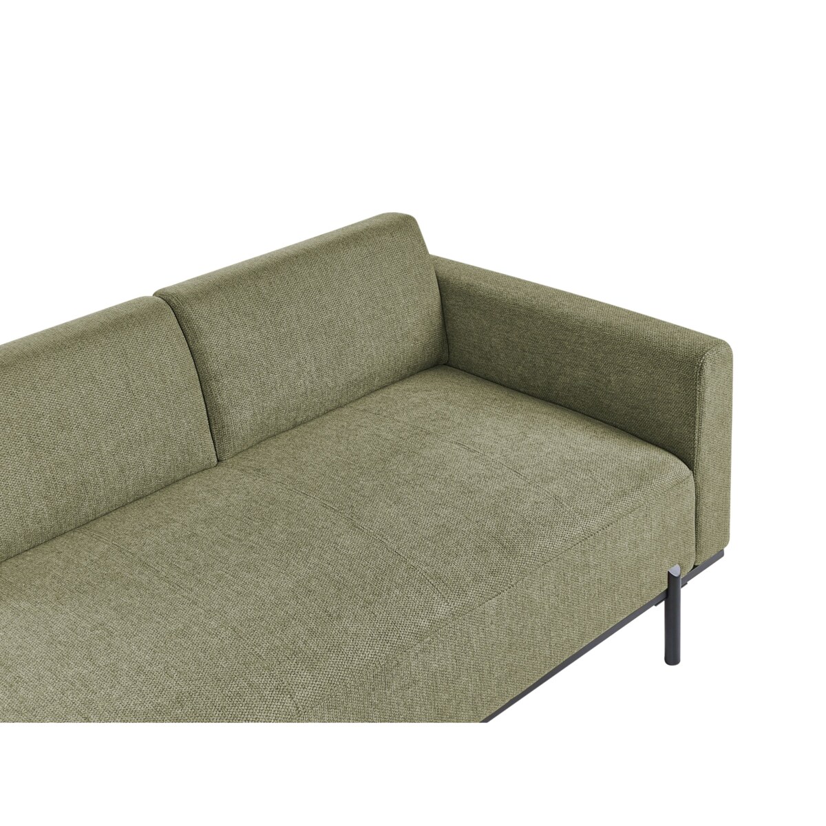 Szezlong SAVASSE Len syntetyczny Zielony