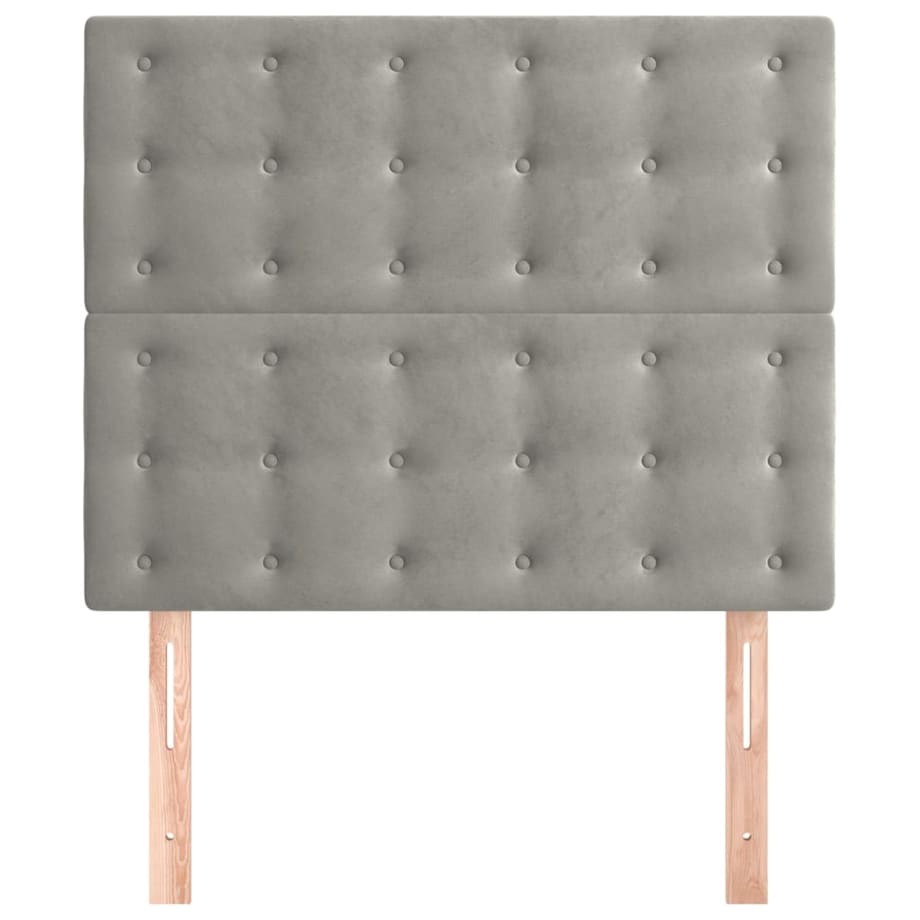 vidaXL Zagłówek jasnoszary 100x5x118/128 cm aksamit