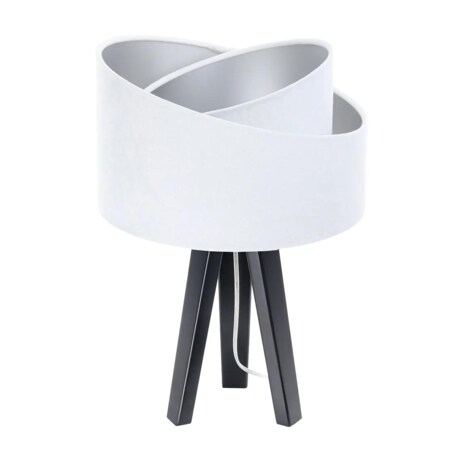 Lampa stołowa GEMSTONE biała/srebrna/czarna