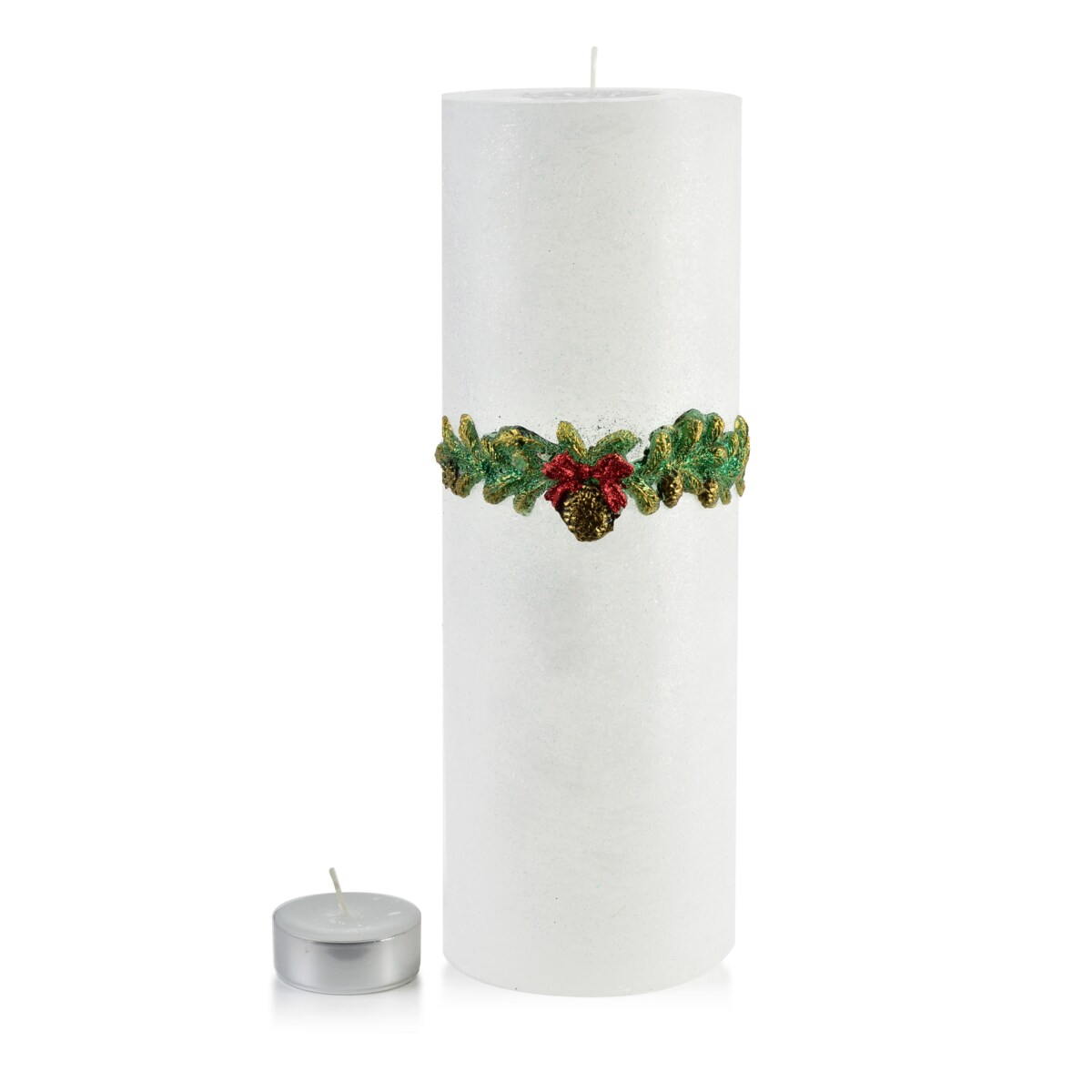 ŚWIECA LAMPION WALEC WIANEK BIAŁY 360