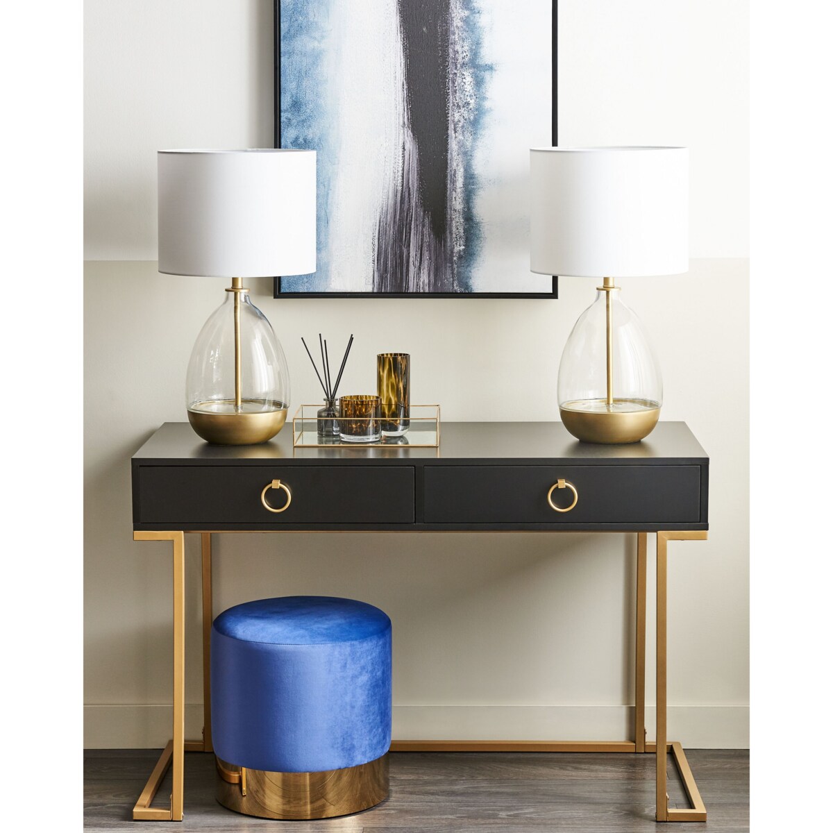 Taca dekoracyjna lustrzana złota GRENOBLE