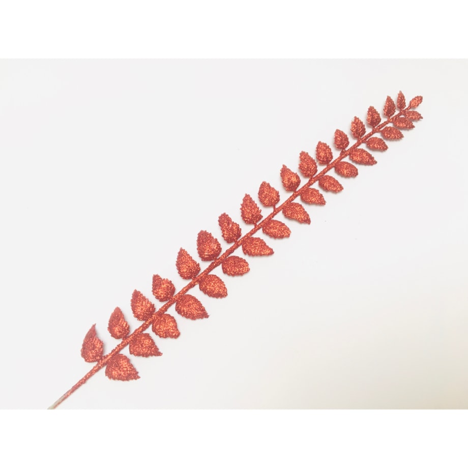 BROKATOWA GAŁĄZKA czerwona do dekoracji bukietu kompozycji święta stroik