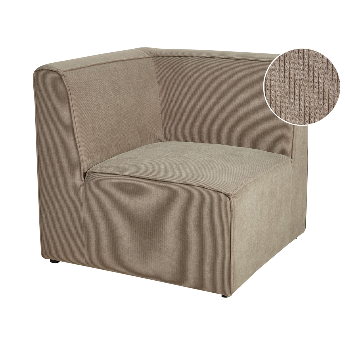 Moduł narożny sztruksowy beżowoszary LEMVIG