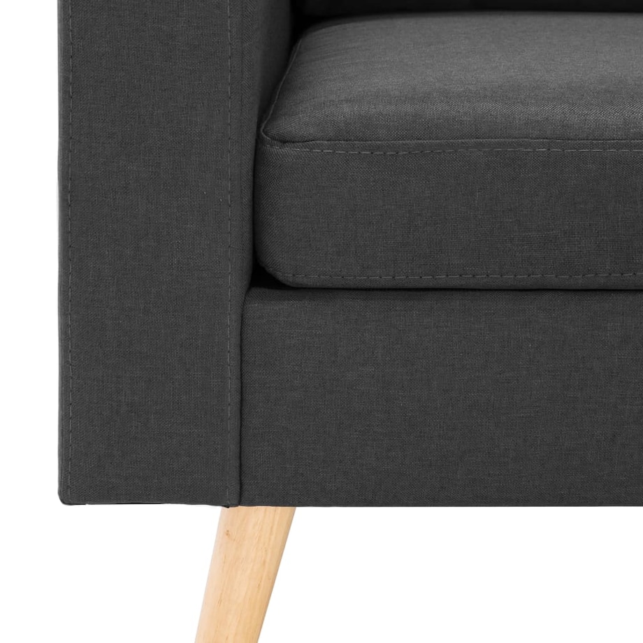 vidaXL 3-osobowa sofa, ciemnoszara, tapicerowana tkaniną