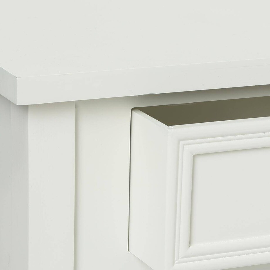 Szafka nocna z 1 szufladą i półką CHARME, drewniana, kolor biały