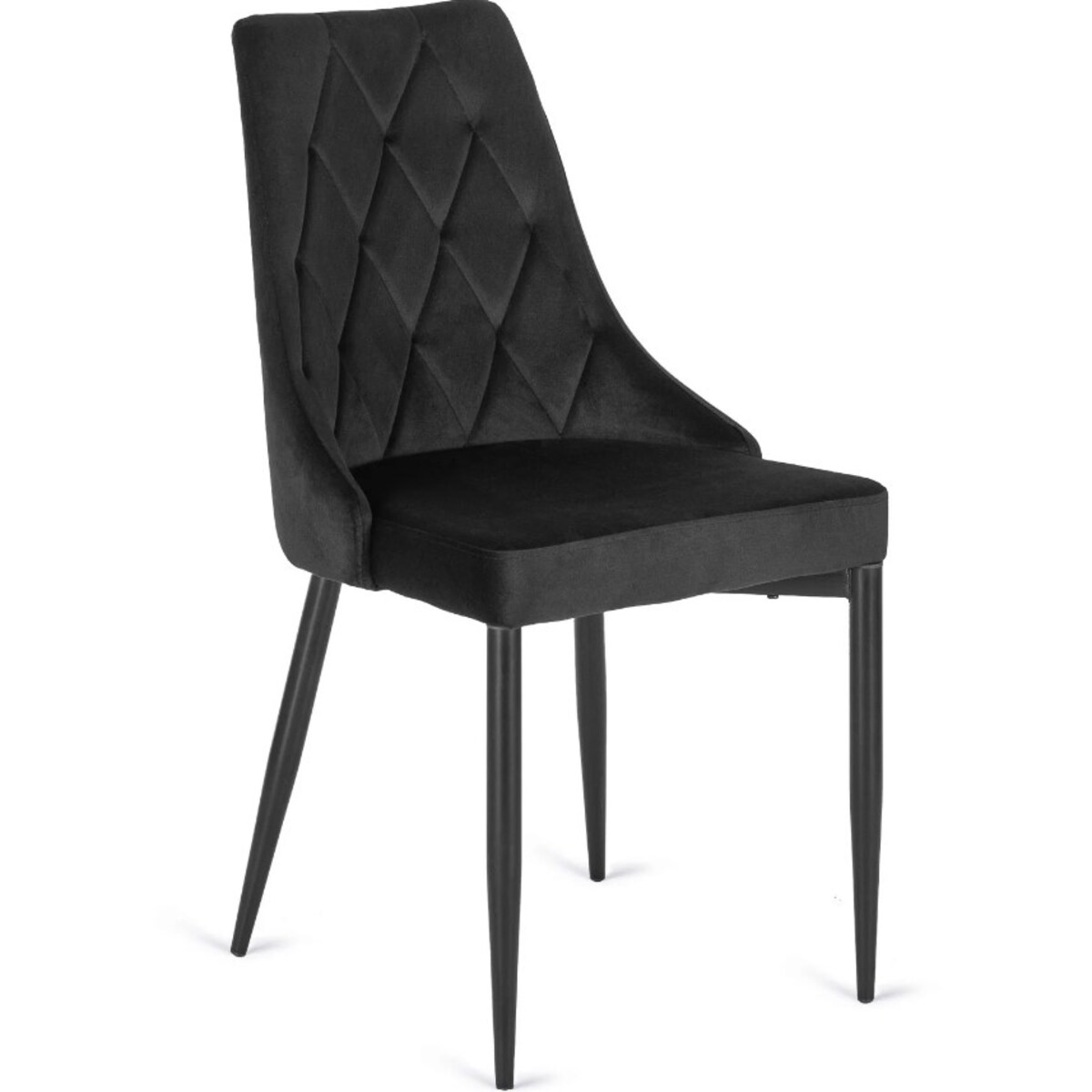 Krzesło Tapicerowane Welurowe Glamour Do Jadalni Kuchni Salonu CORK Czarne