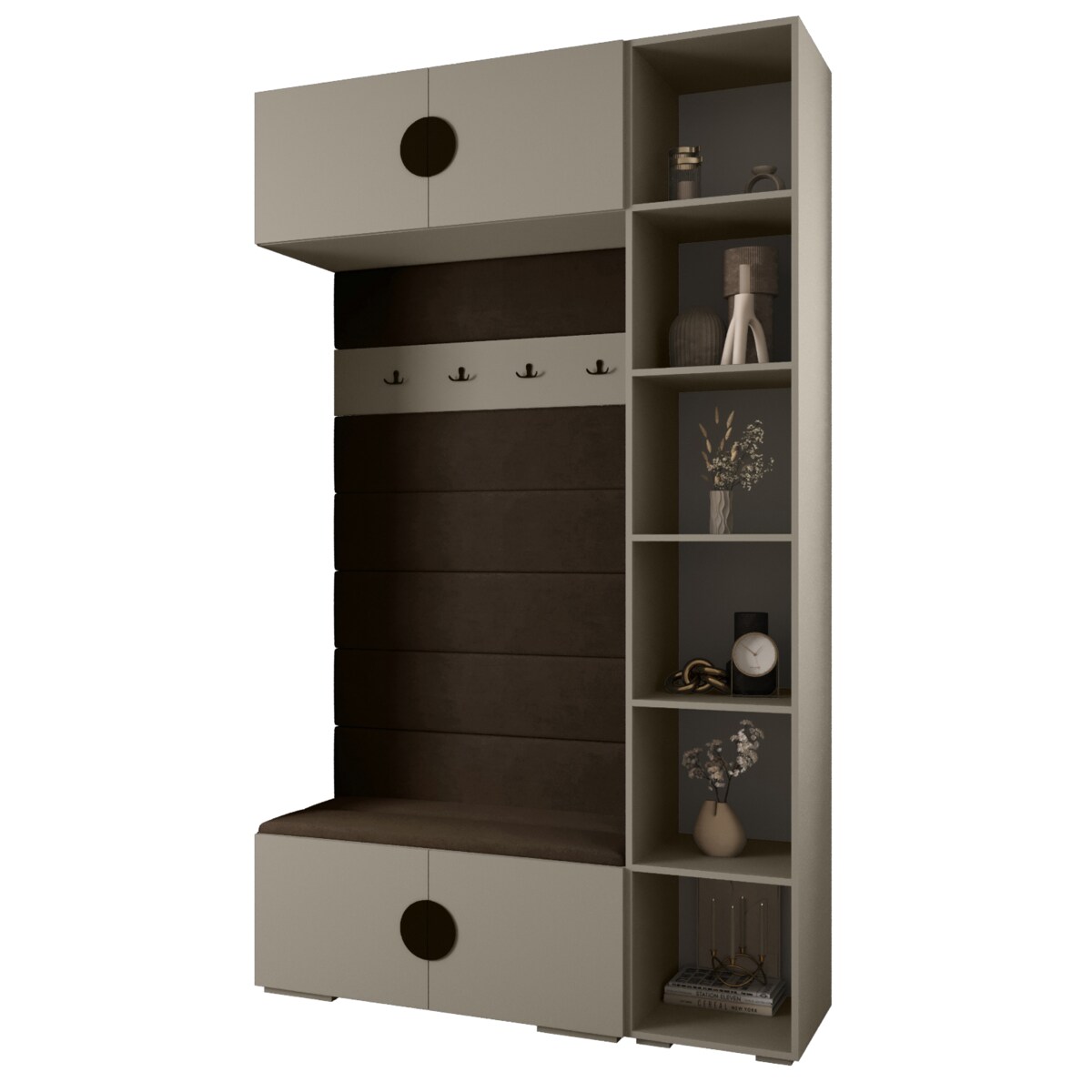 Garderoba do przedpokoju INOVA 4 Z20 kaszmir+czarny+manila04