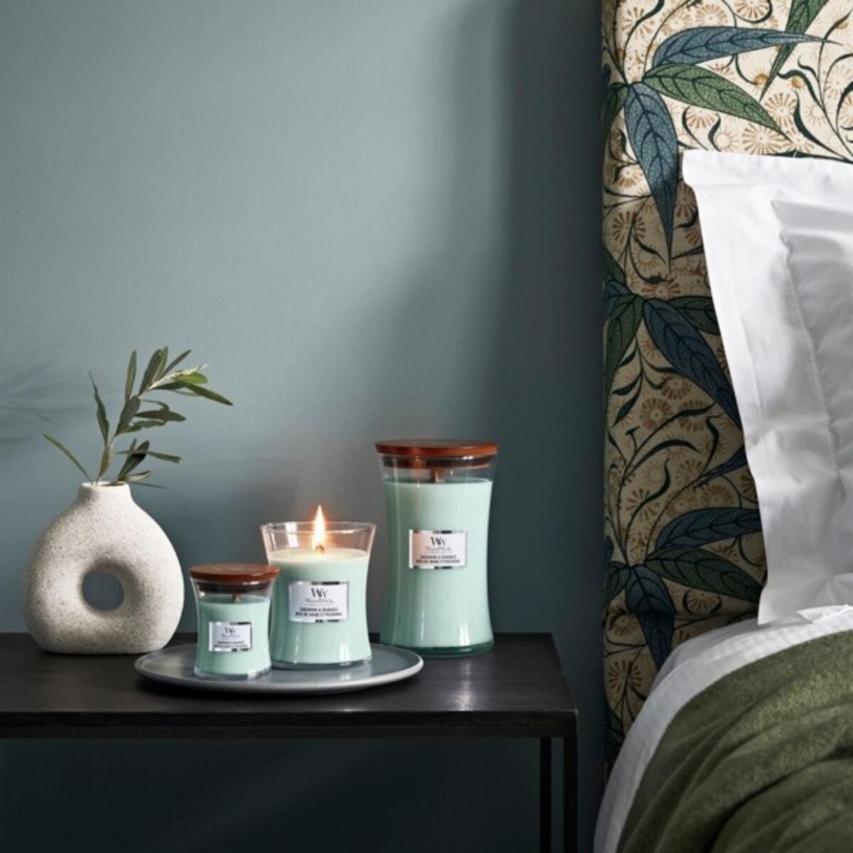 WoodWick świeca duża SAGEWOOD & SEAGRASS