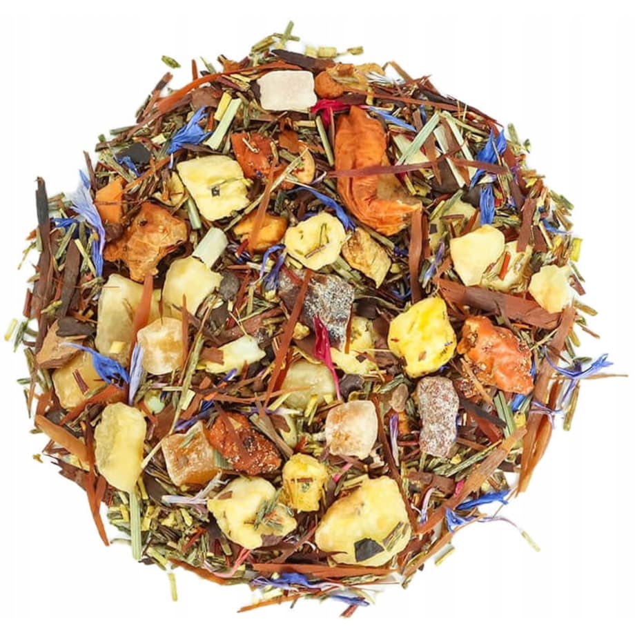 Sypana herbata rooibos czerwonokrzew VITAL SHOT 150g jabłka banan premium - herbata liściasta sypana mieszanka napar susz